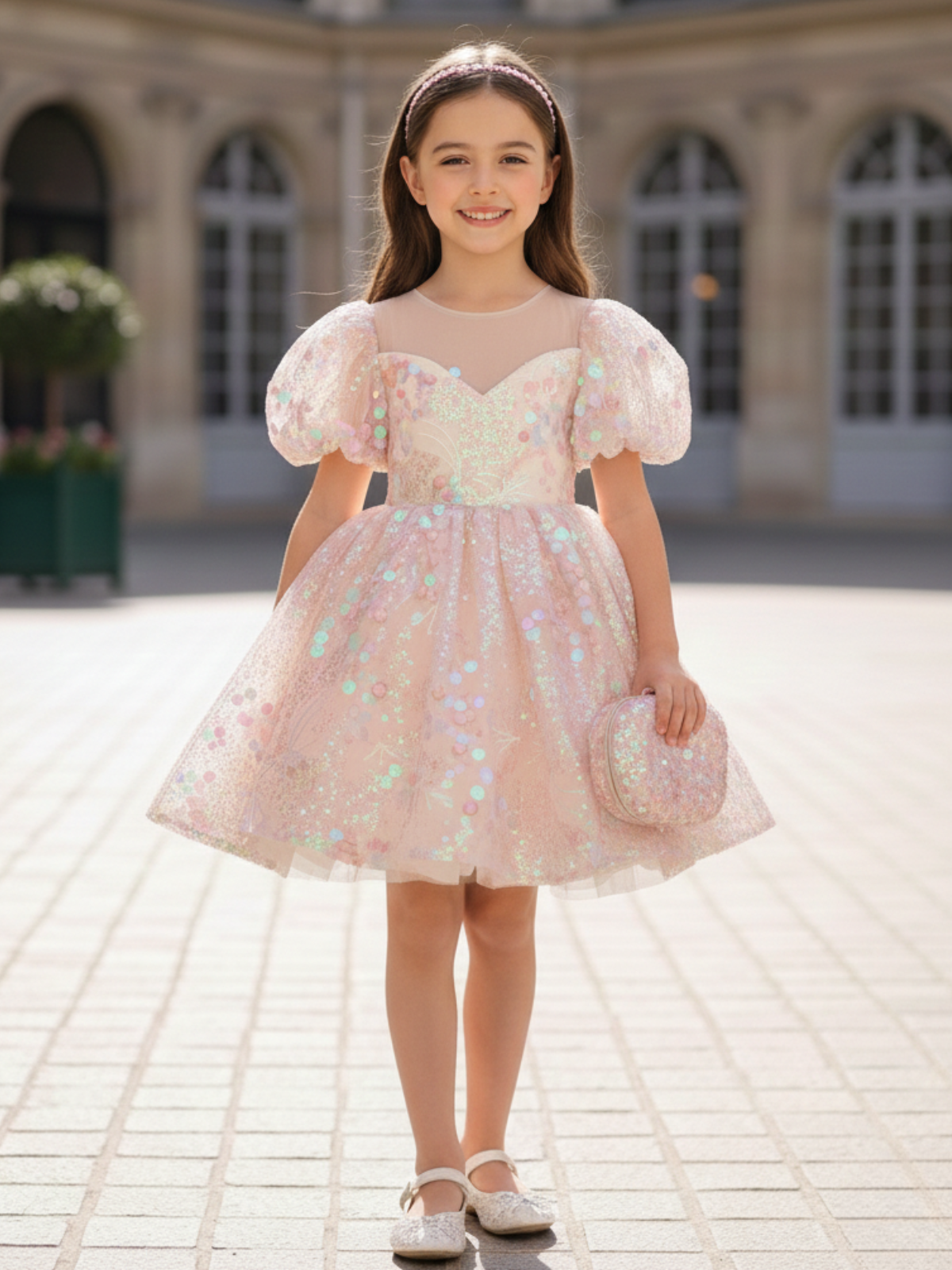 Pink Sequin Magic Mini Special Occasion Dress