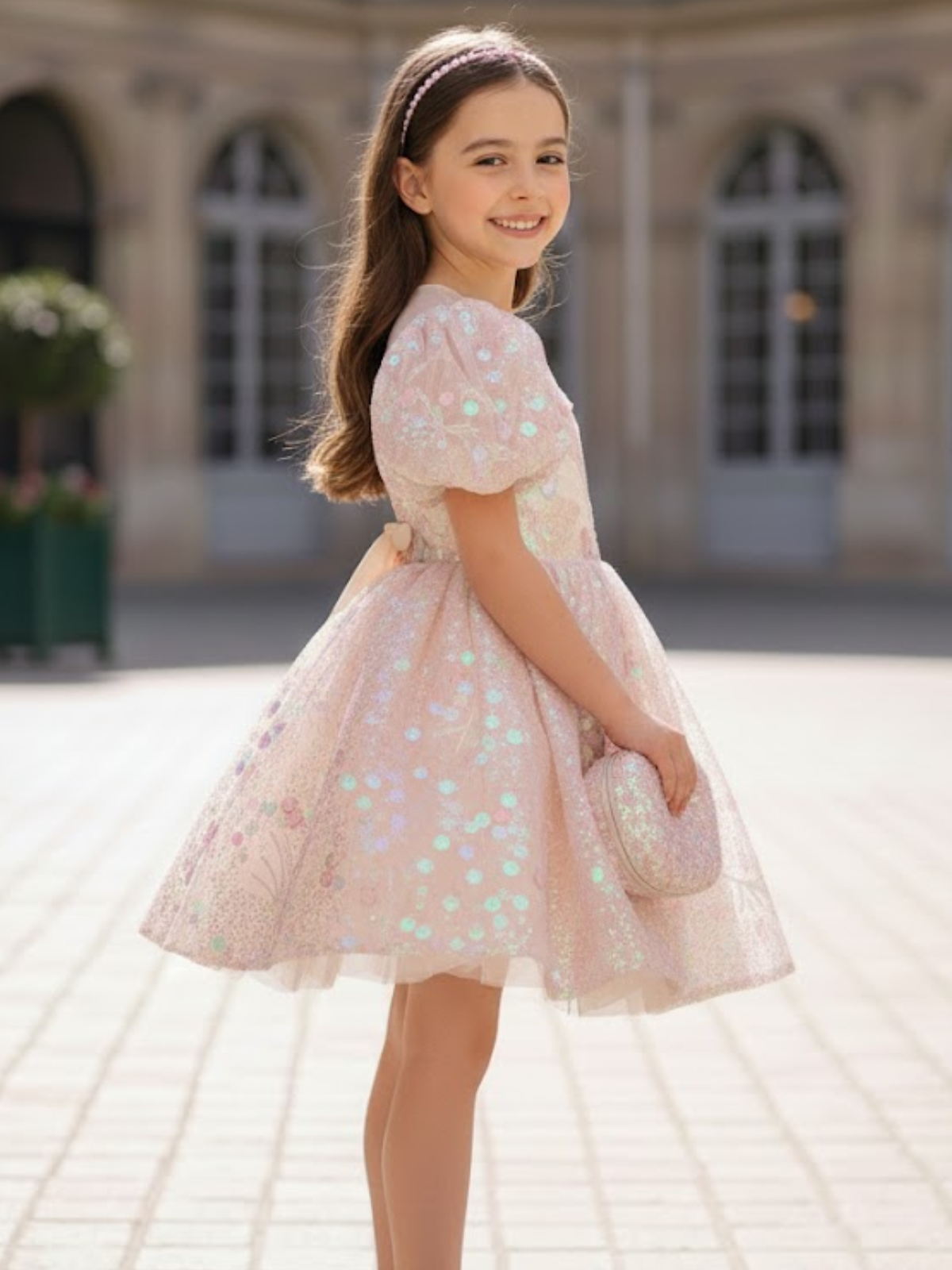 Pink Sequin Magic Mini Special Occasion Dress