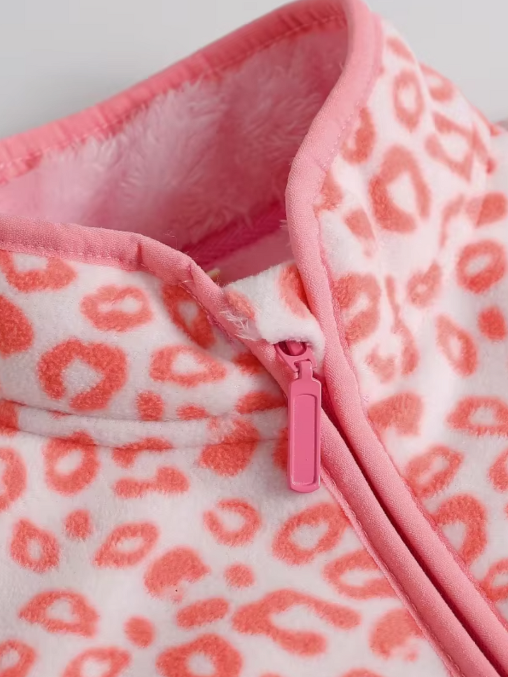 Leopard Print Cute & Warm Fleece Jacket