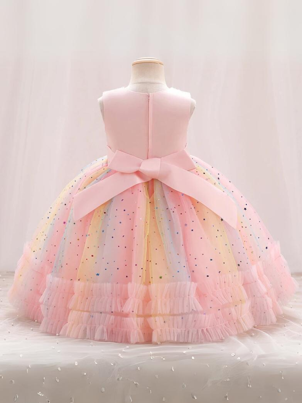 Twinkle and Twirl Sequined Rainbow Special Occasion Dress