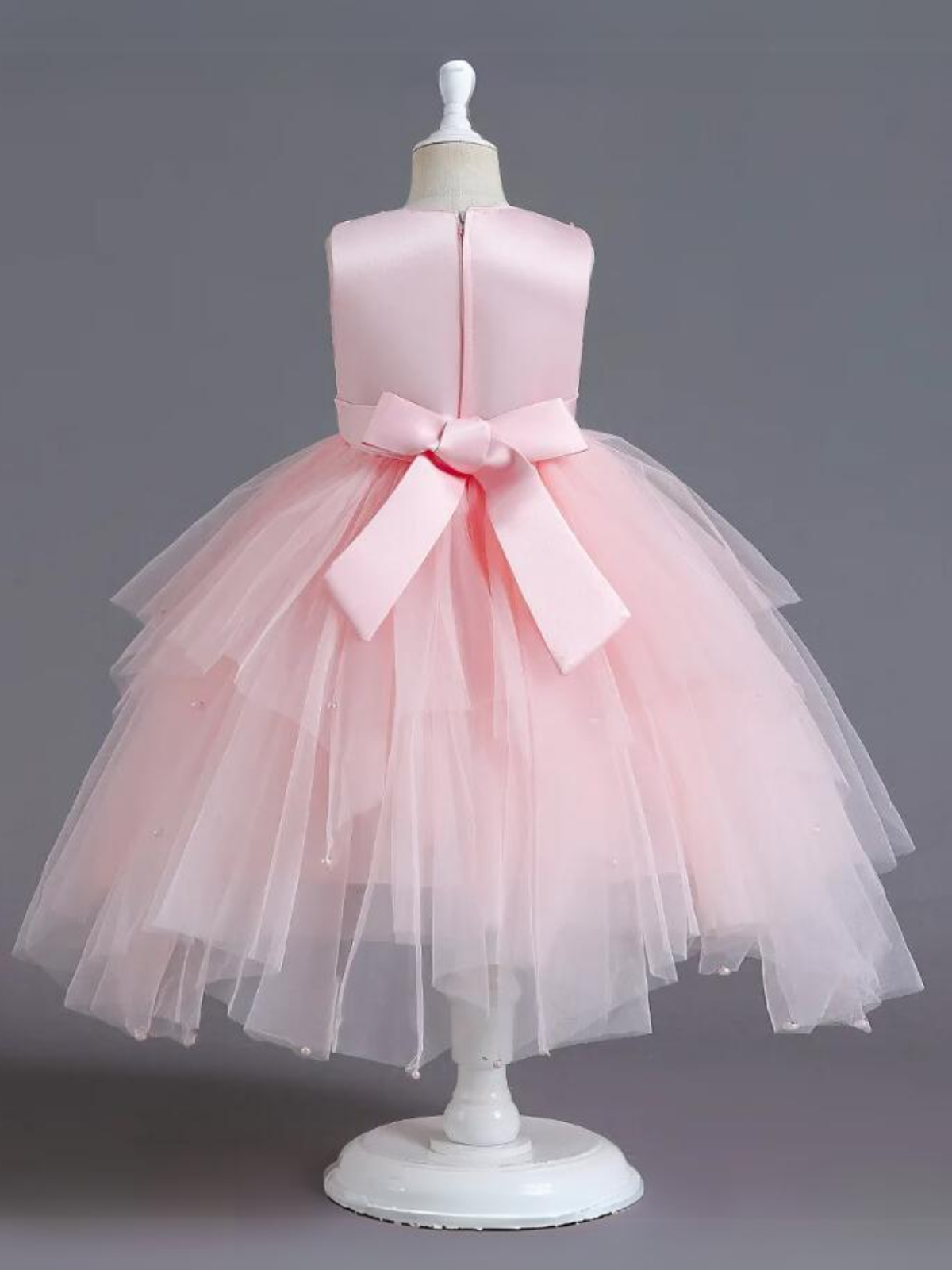 Sparkles and Twirls Pastel Pink Party Dress