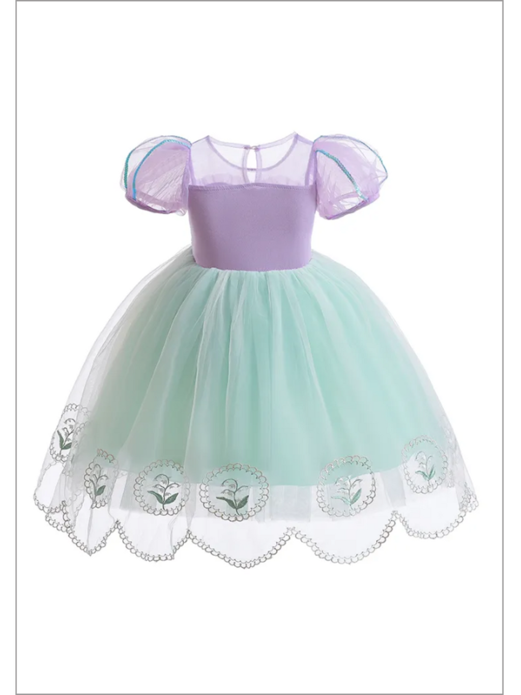Dress-Up Princess Scallop Hem Tulle Dress