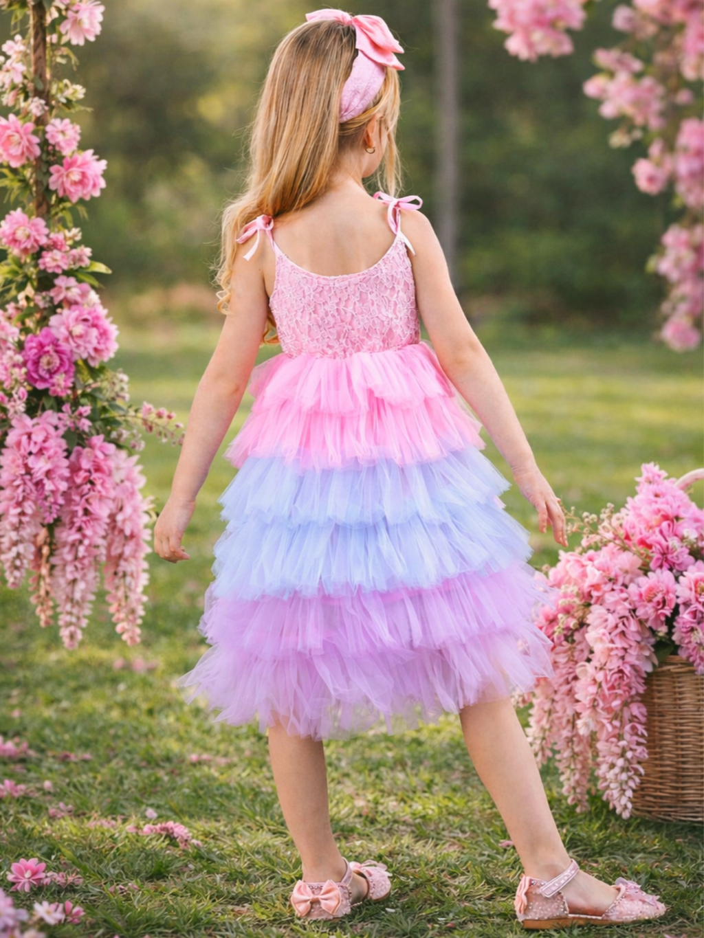 Unicorn Pastel Lace Tiered Tutu Dress