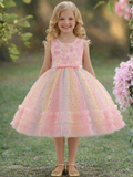 Twinkle and Twirl Sequined Rainbow Special Occasion Dress