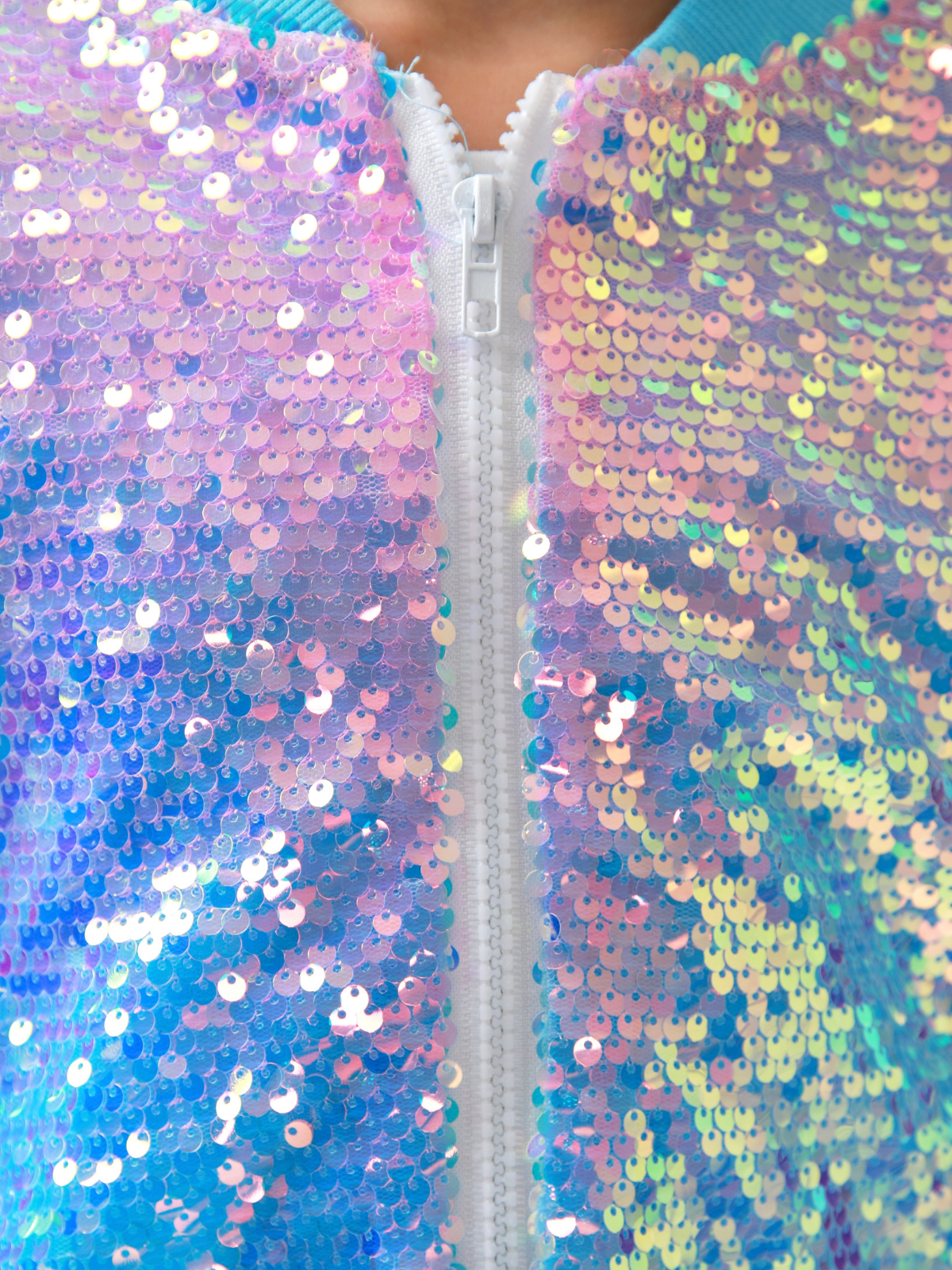 Sparkle Glow Sequin Bomber Jacket