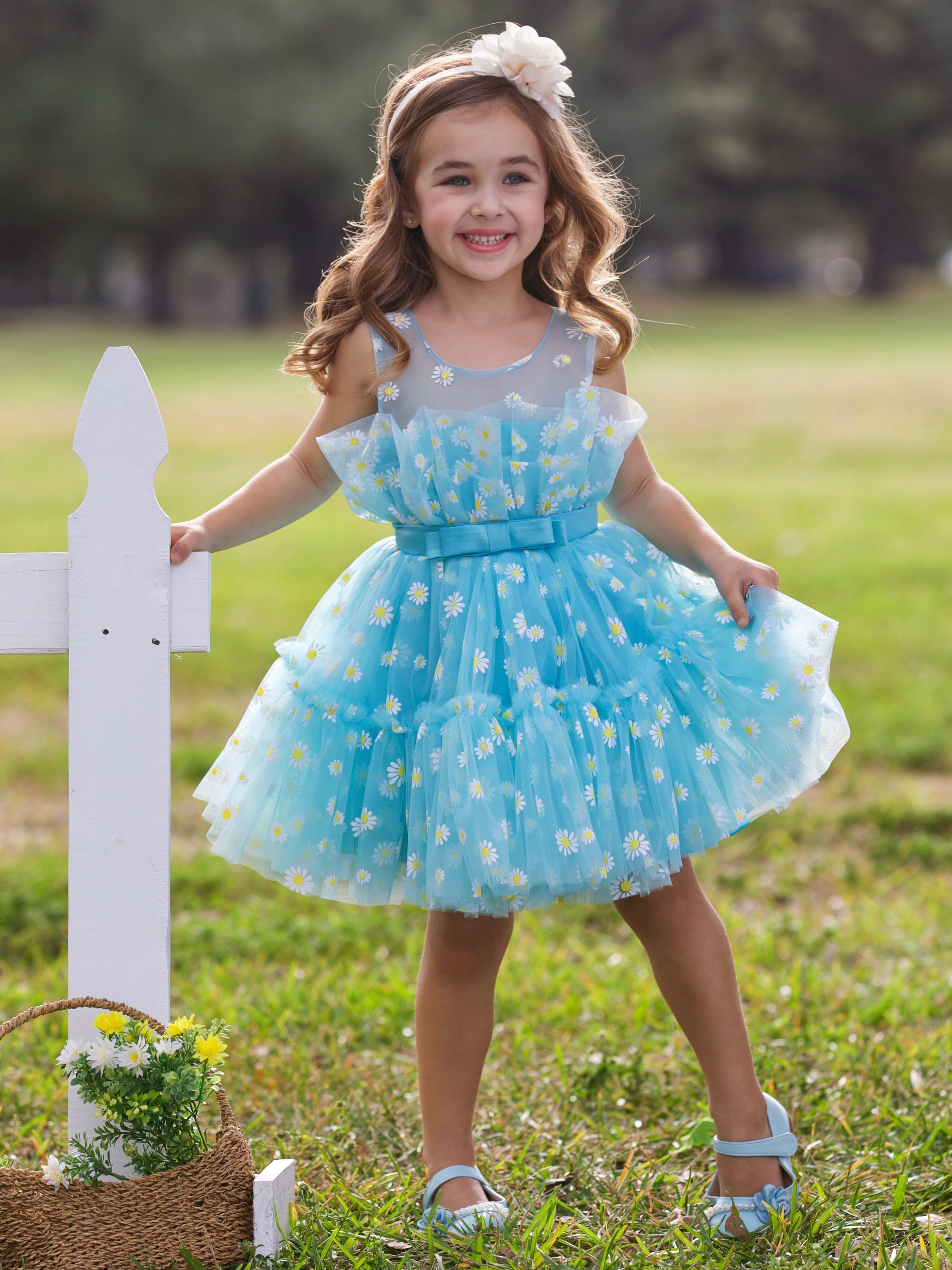Daydream Daisy Embroidered Floral Tutu Dress