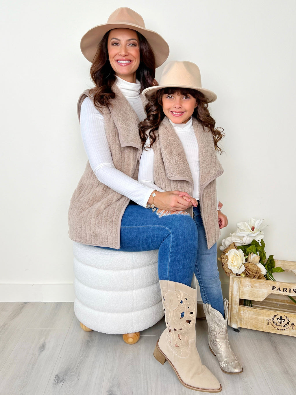 Mommy and Me Cozy Matching Furry Vest