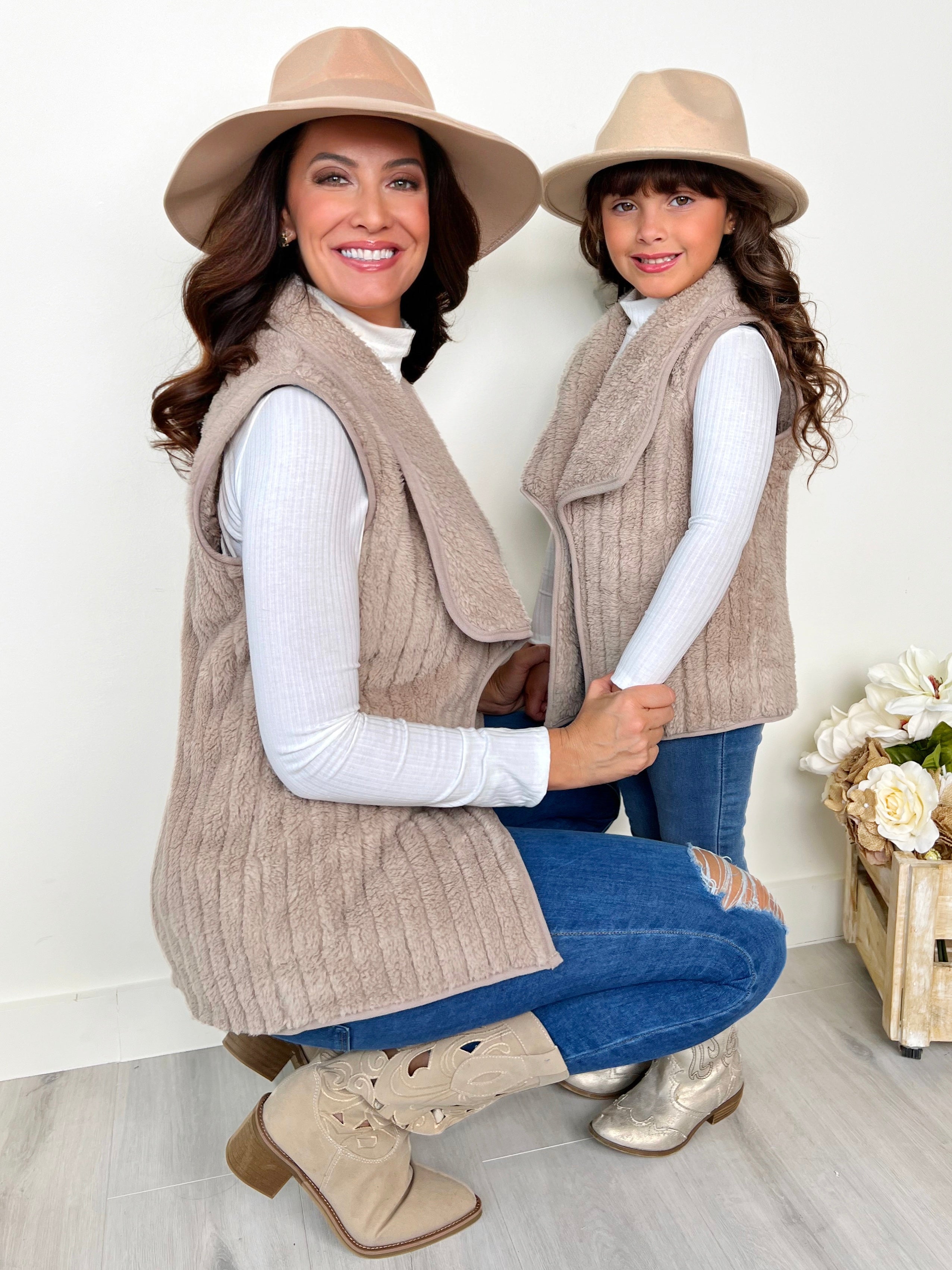 Mommy and Me Cozy Matching Furry Vest