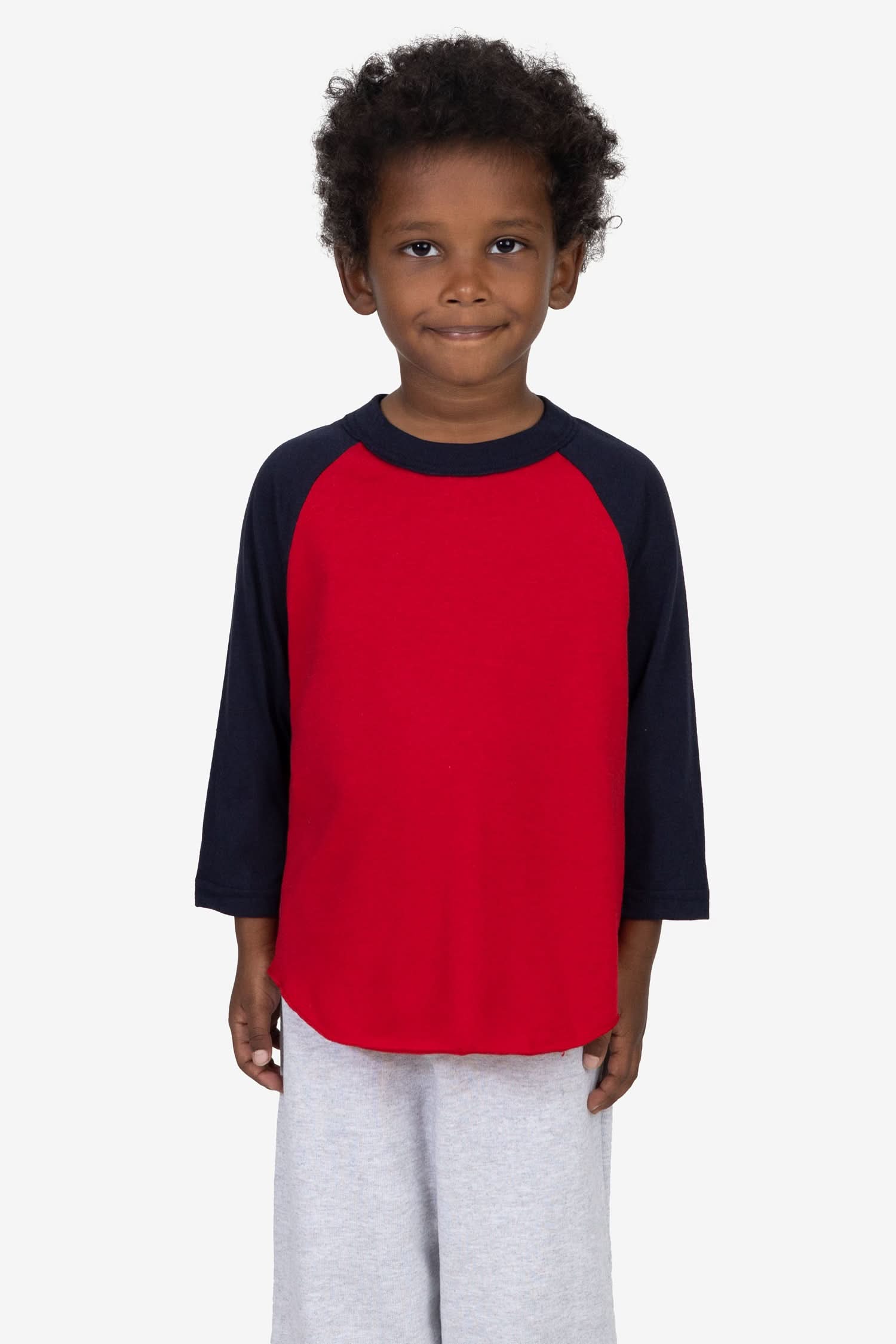 FF1053 - Toddler 3/4 Sleeve Poly Cotton Raglan