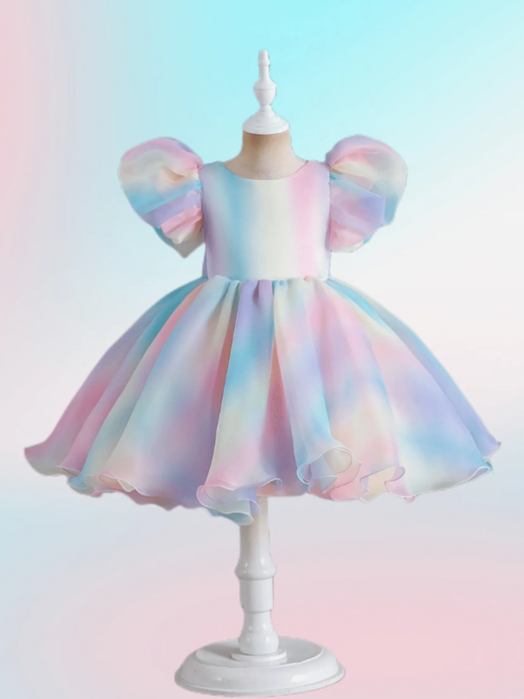 Fairy Dust Magic Pastel Puff Sleeve Dress