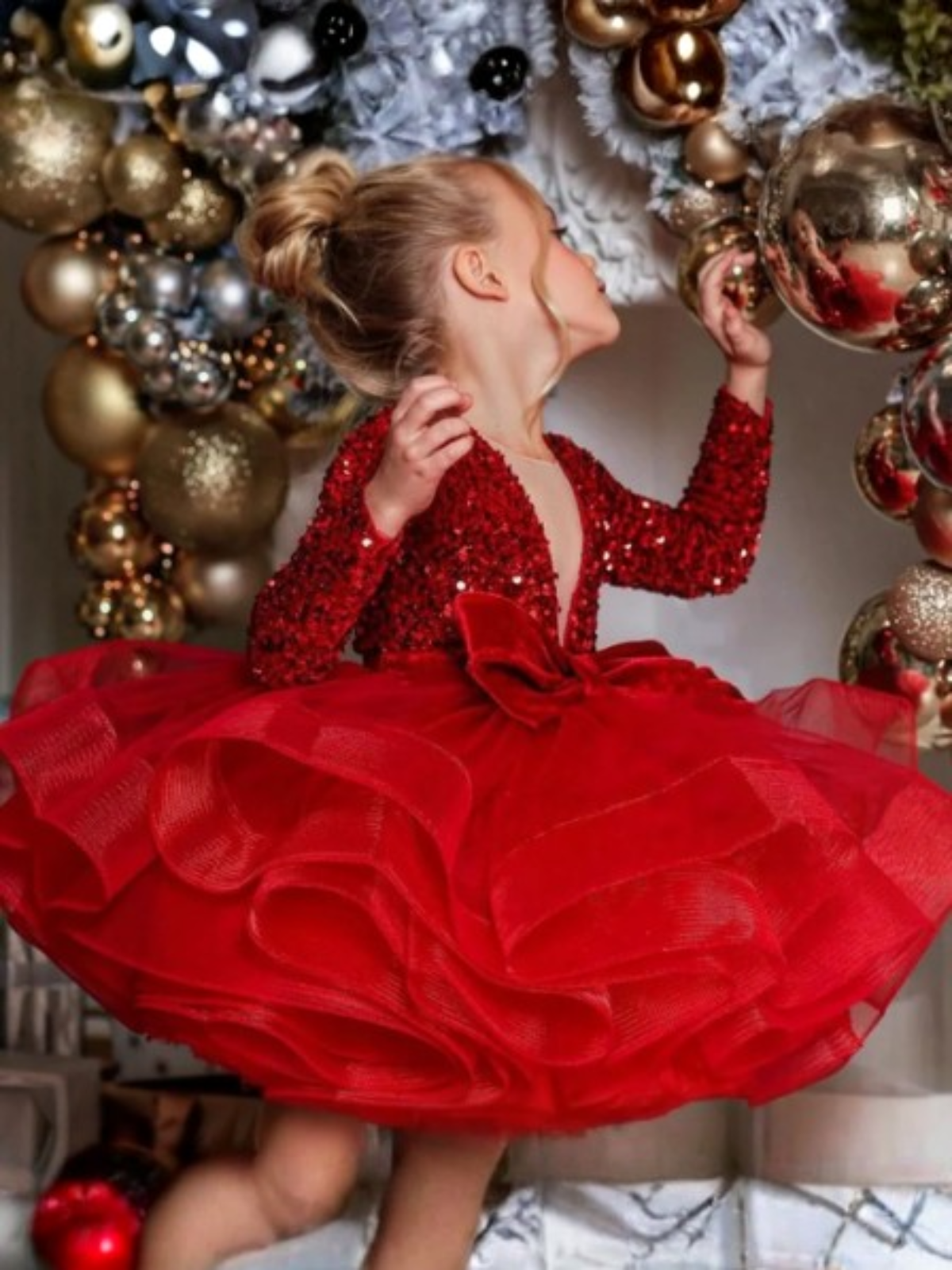 Glitter Diva Ruffle Skirt Special Occasion Dress
