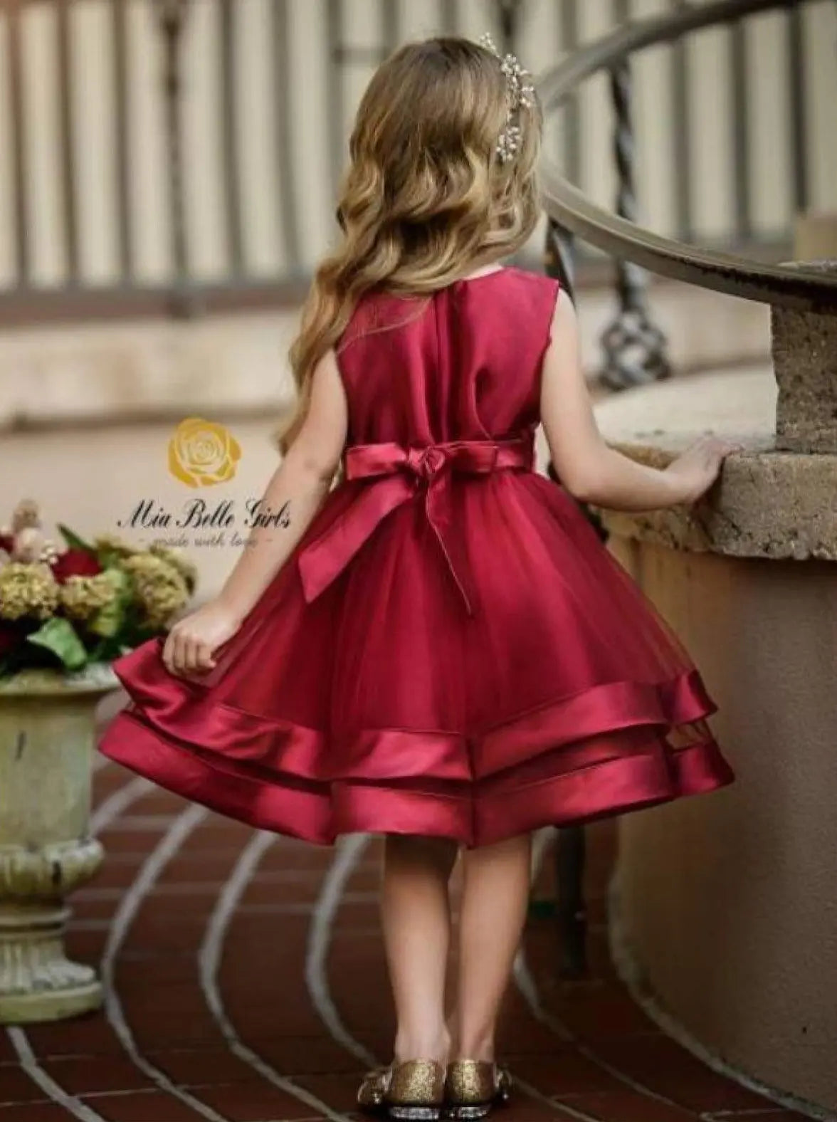 Elegant Pearl Satin Layered Dress