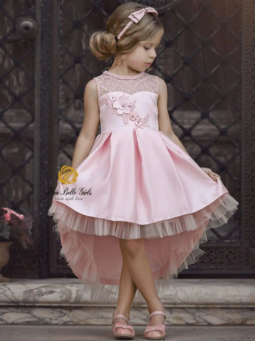 Blush Beauty Lace & Tulle Hi-Lo Dress