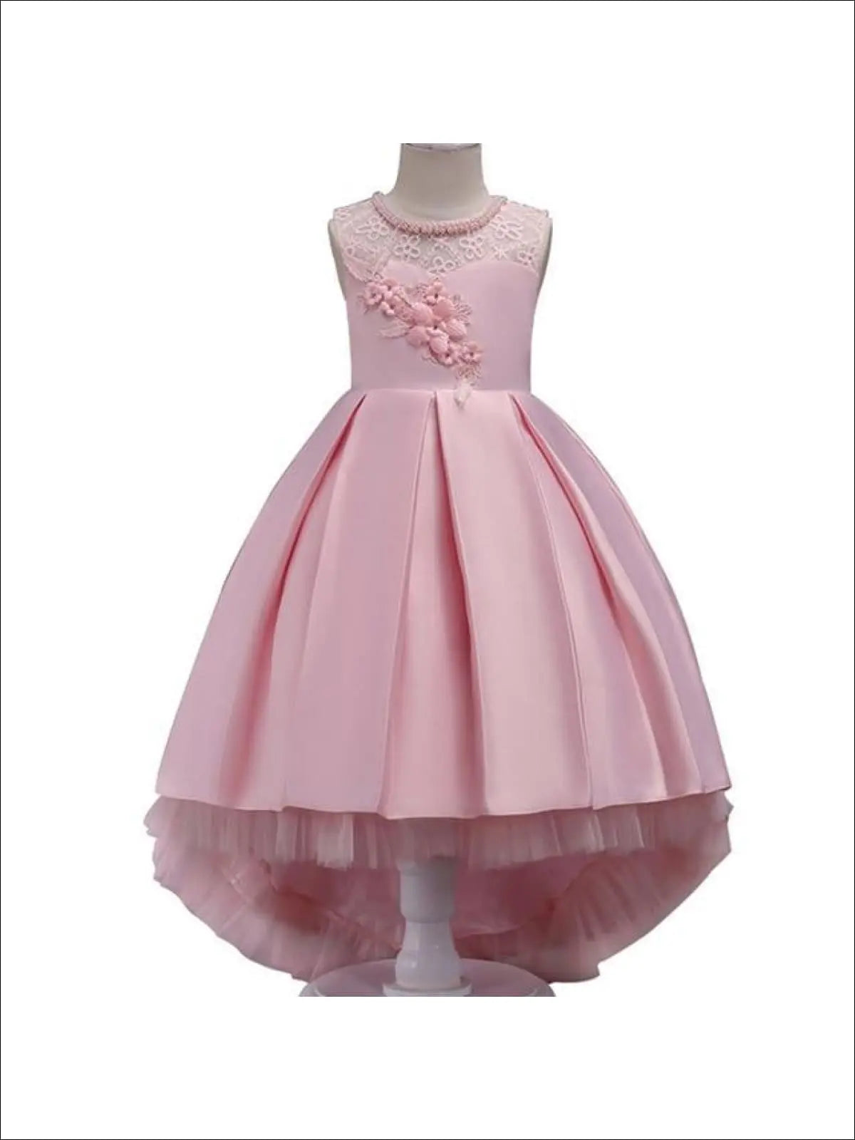 Blush Beauty Lace & Tulle Hi-Lo Dress