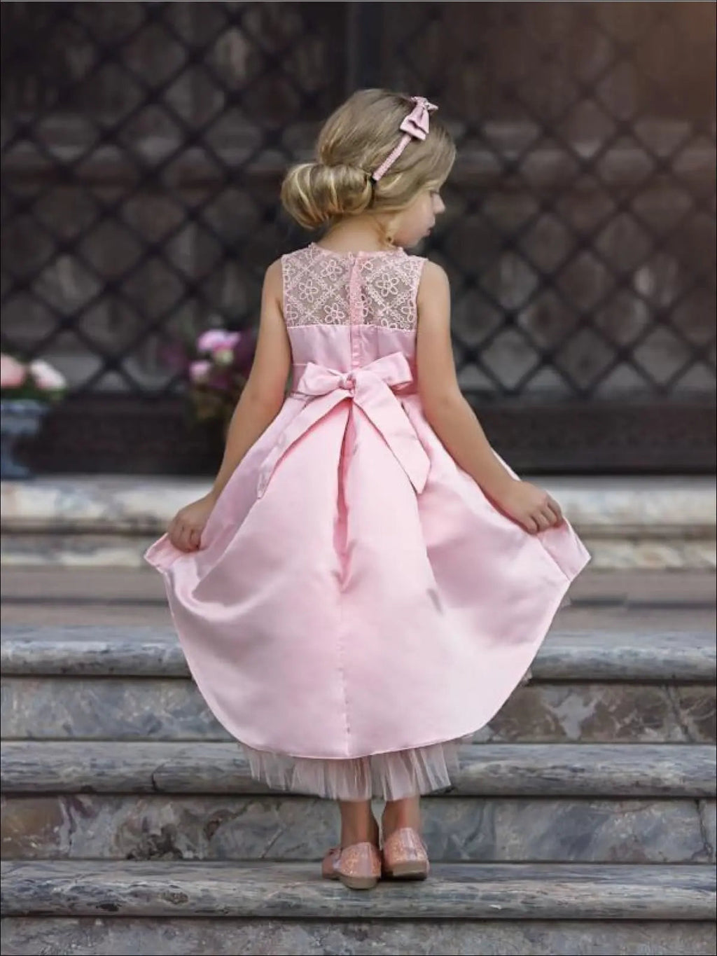 Blush Beauty Lace & Tulle Hi-Lo Dress