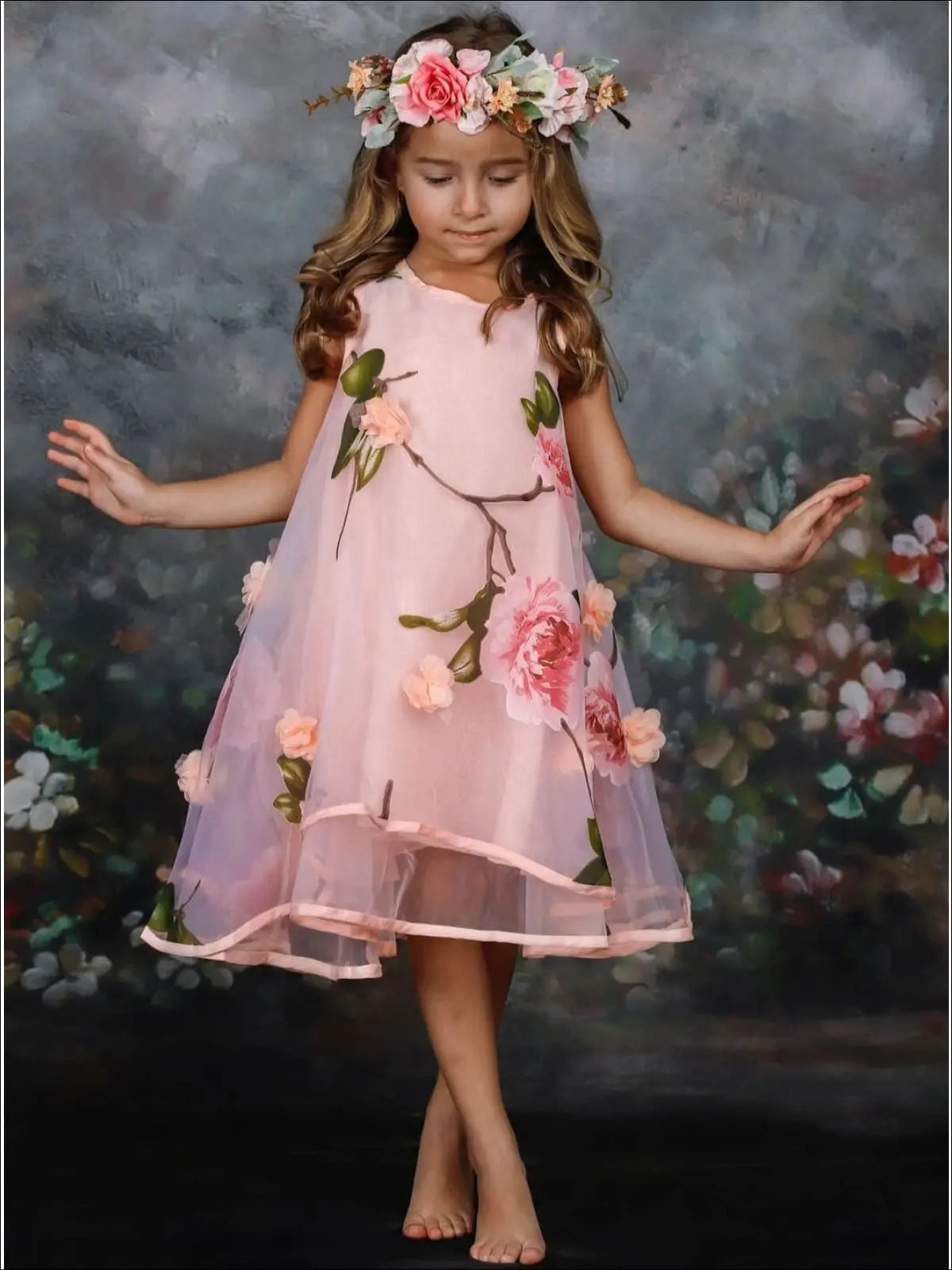 Spring Dreams Flower Lace Party Dress